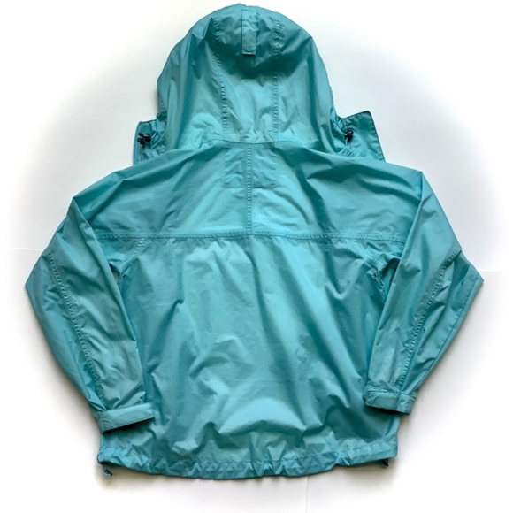 LANDS’ END Turquoise Windbreaker Rain Jacket - Picture 8 of 10